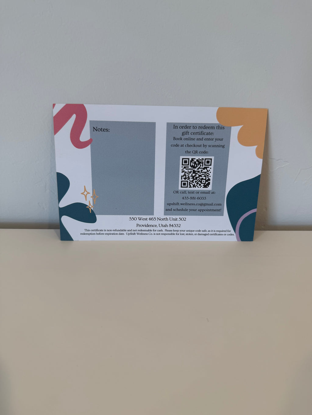 Upshift Wellness - 60 min Massage Gift Certificate